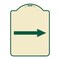 Signmission Designer Series Right Arrow, Tan & Green Heavy-Gauge Aluminum Sign, 24" x 18", TG-1824-22975 A-DES-TG-1824-22975 - alternate 1